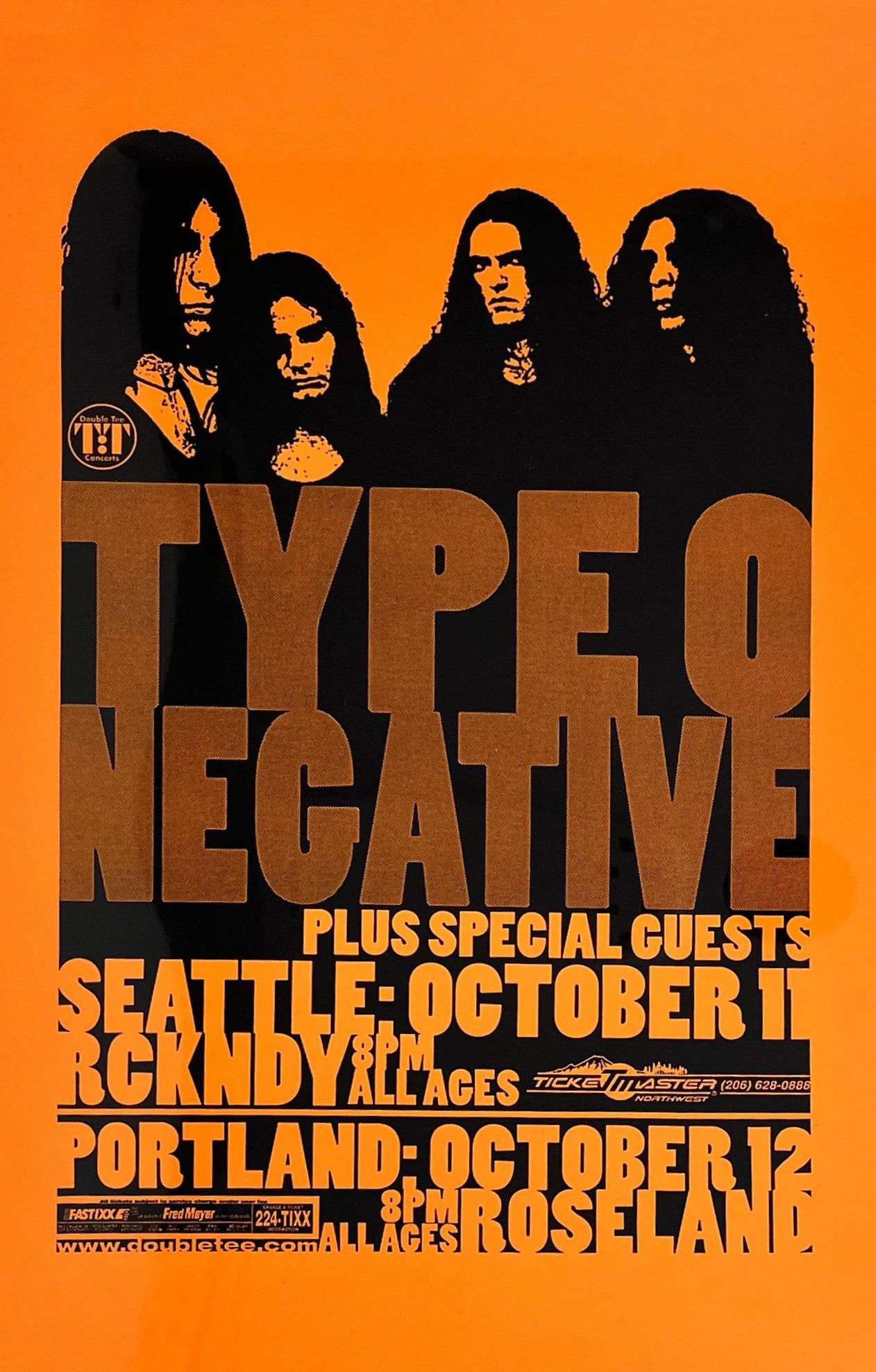 MXP-216.7 Type O Negative Rckcndy & Roseland Theater 1999 Concert Poster
