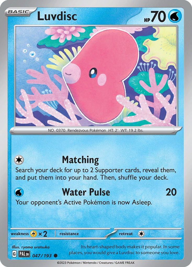 Luvdisc (47/193) - Paldea Evolved Pokémon Card