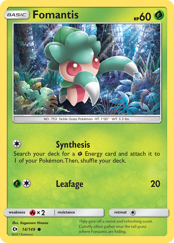 Fomantis (14/149) - Sun & Moon Pokémon Card