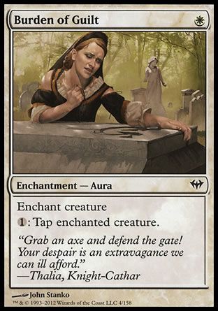 Burden of Guilt (Dark Ascension) Trading Card