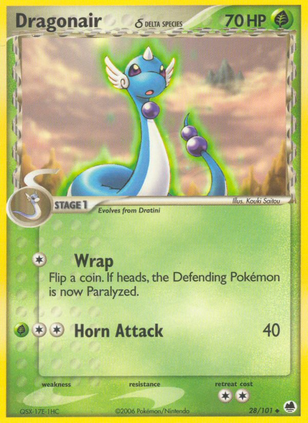 Dragonair δ (28/101) - Dragon Frontiers Pokémon Card