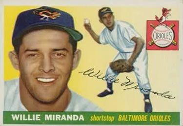 Willie Miranda 1955 Topps #154 Sports Card