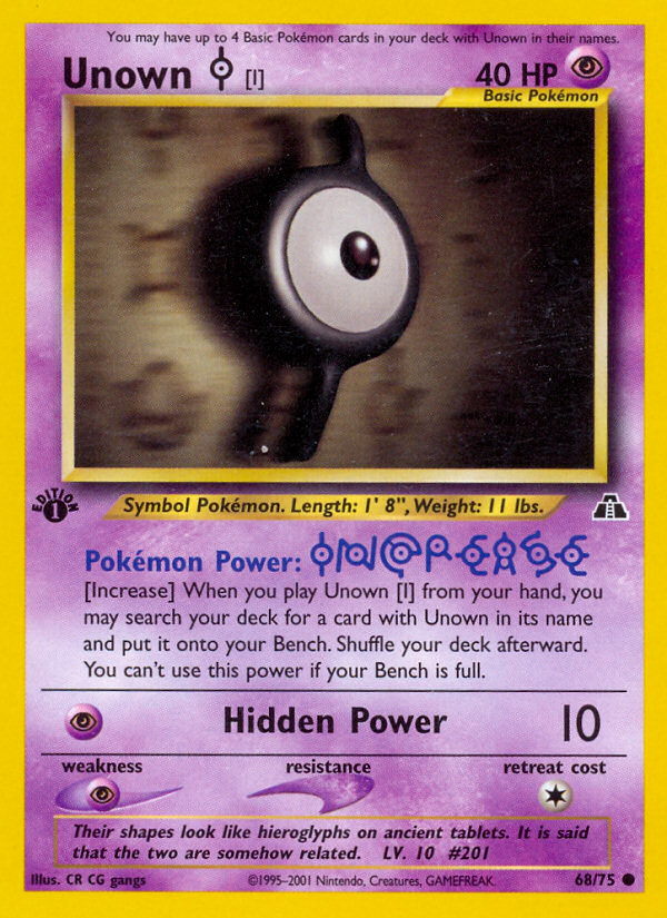 Unown [I] Pokémon Card