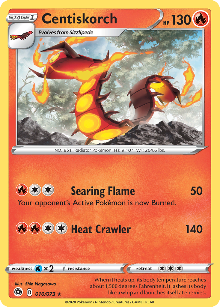 Centiskorch (10/73) - Champion's Path Pokémon Card