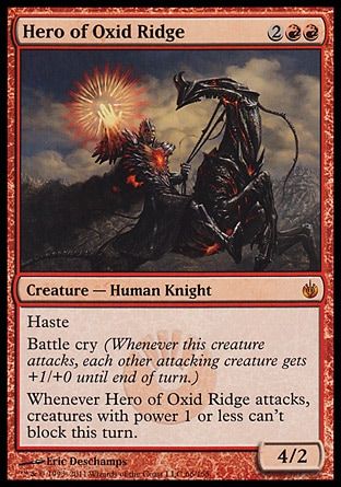 Hero of Oxid Ridge (Mirrodin Besieged) Trading Card