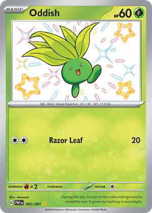 Oddish (92/91) - Paldean Fates