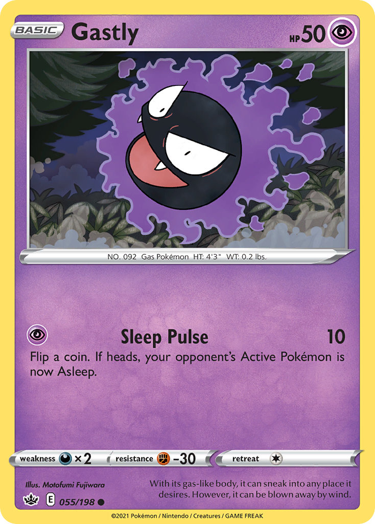 Gastly (55/198) - Chilling Reign Pokémon Card