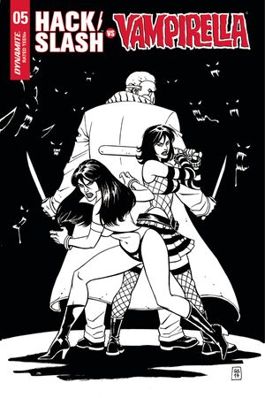 Hack/Slash vs. Vampirella #5 (Cover D 20 Copy B&w Cover)