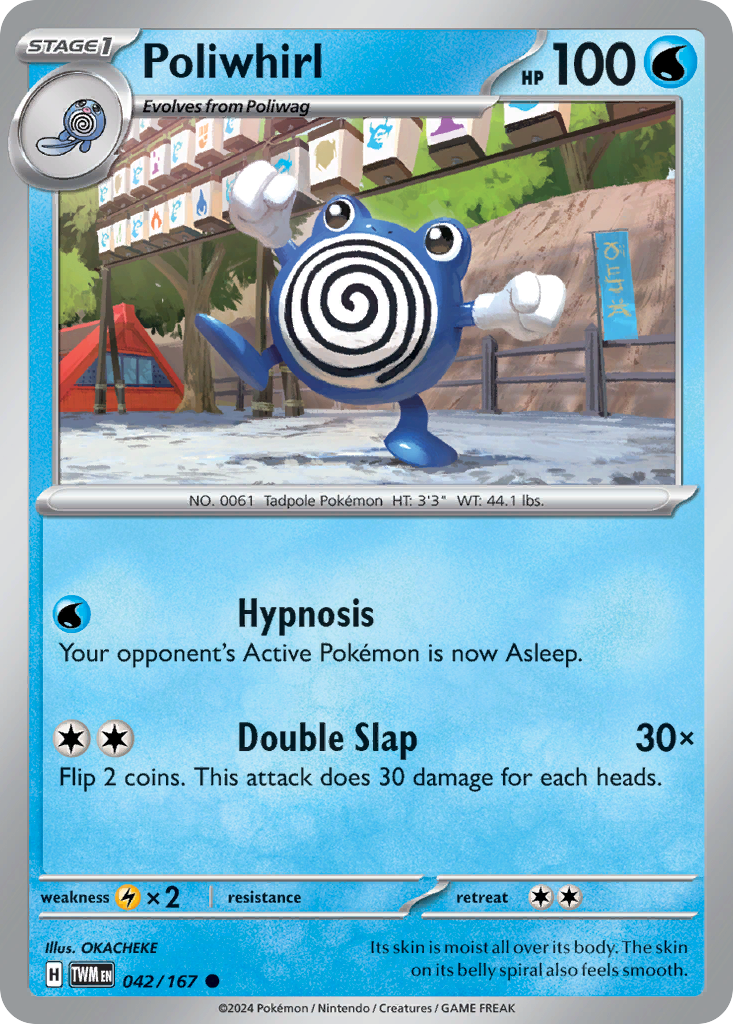 Poliwhirl (42/167) - Twilight Masquerade Pokémon Card