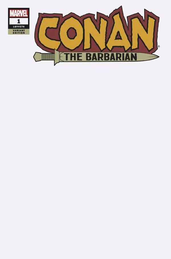 Conan The Barbarian #1 (Blank Variant)