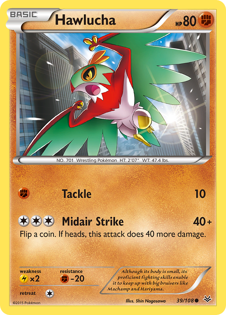 Hawlucha (39/108) - Roaring Skies Pokémon Card