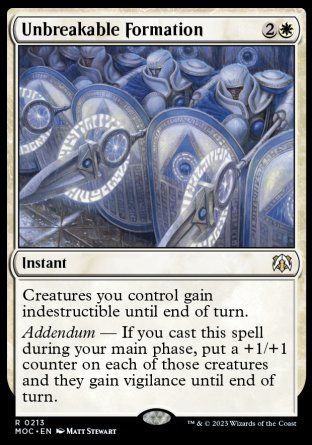 Unbreakable Formation (March of the Machine Commander Decks) Trading Card