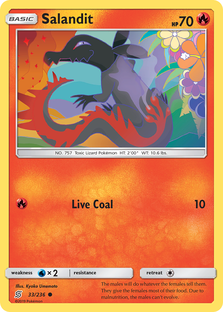 Salandit (33/236) - Unified Minds Pokémon Card