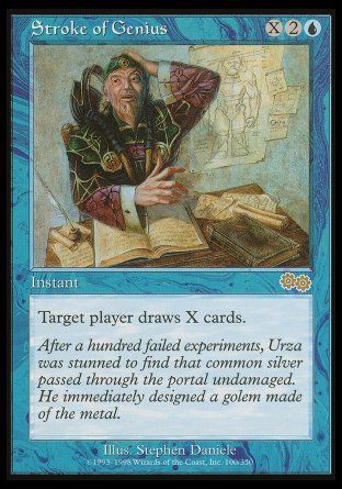 Stroke of Genius (Urza's Saga) Trading Card