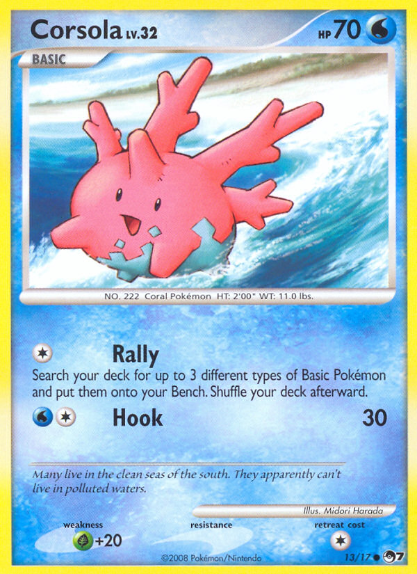 Corsola (13/17) - POP Series 7 Pokémon Card