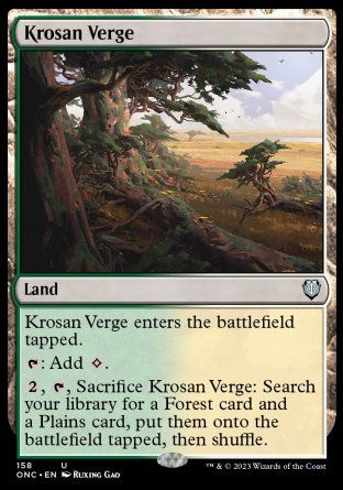 Krosan Verge (Phyrexia: All Will Be One Commander Decks) Trading Card