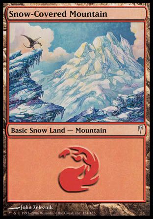 Snow-Covered Mountain (Coldsnap) Trading Card