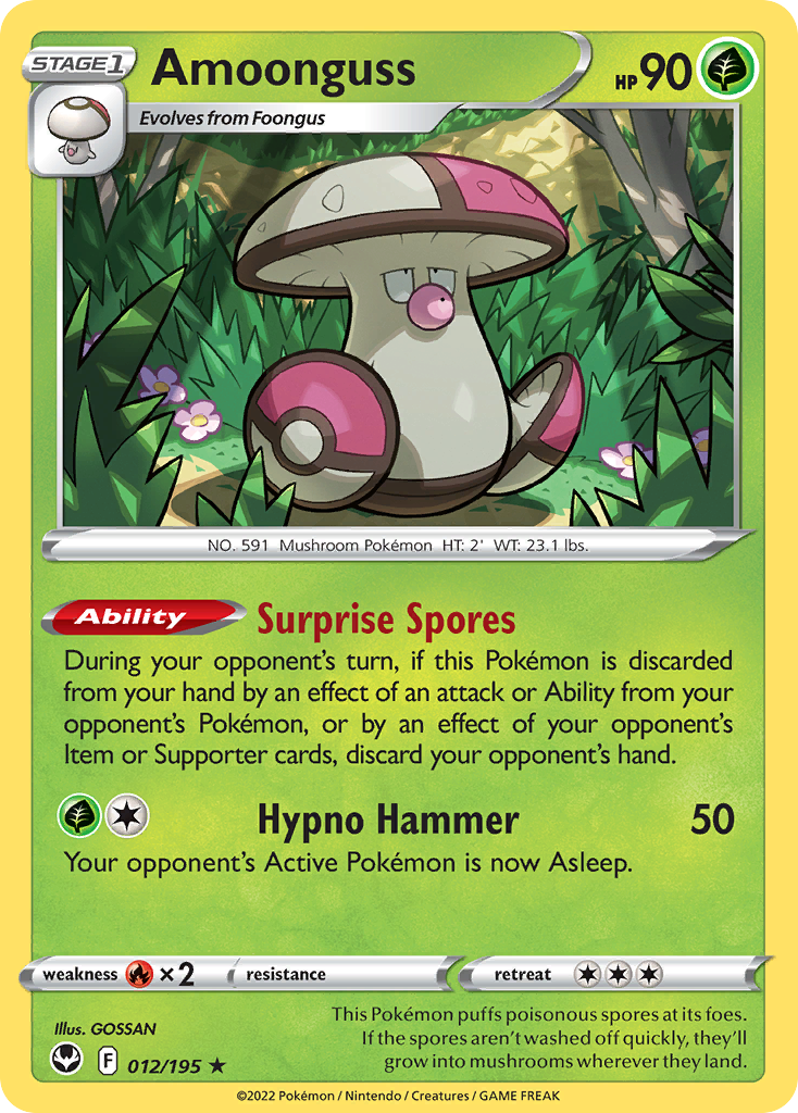 Amoonguss (12/195) - Silver Tempest Pokémon Card