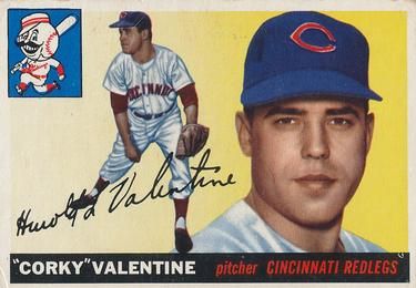 Corky Valentine 1955 Topps #44 Sports Card