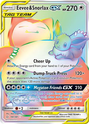Eevee & Snorlax GX (191/181) - Team Up
