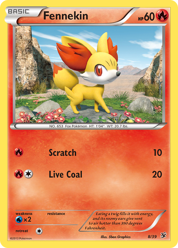 Fennekin (8/39) - Kalos Starter Set Pokémon Card