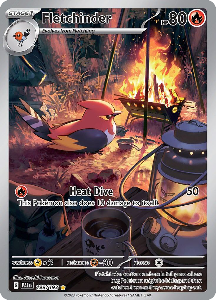 Fletchinder (199/193) - Paldea Evolved Pokémon Card