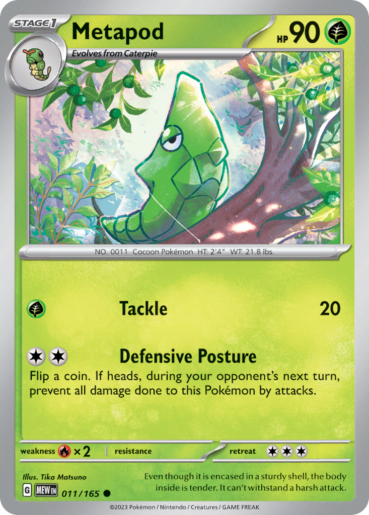 Metapod (11/165) - 151 Pokémon Card