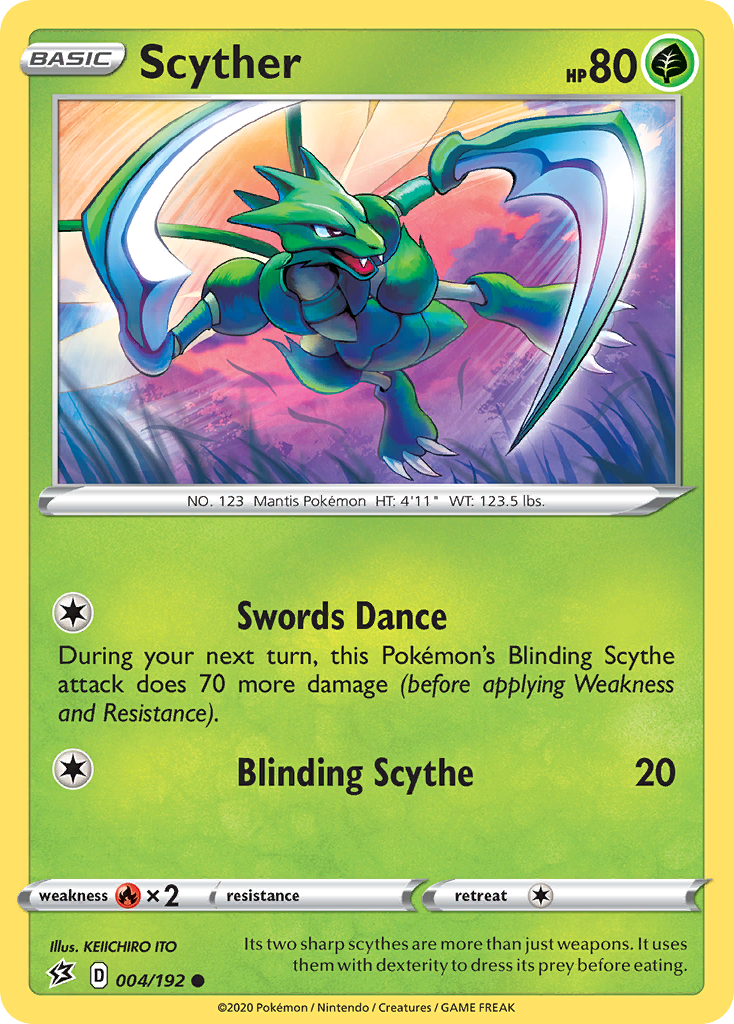 Scyther (4/192) - Rebel Clash Pokémon Card