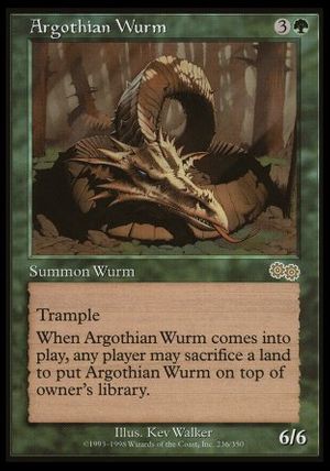 Argothian Wurm (Urza's Saga)