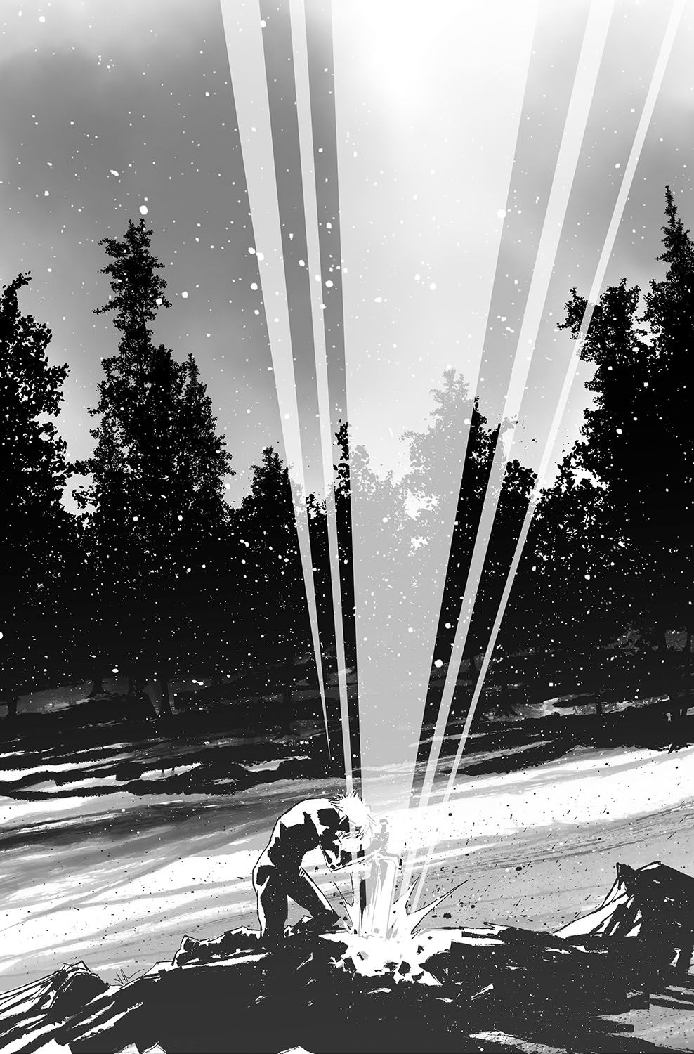 Lost Fantasy #7 (Cvr D Inc 1:25 Luca Casalanguida Sigil B&W Virgin Variant) Comic