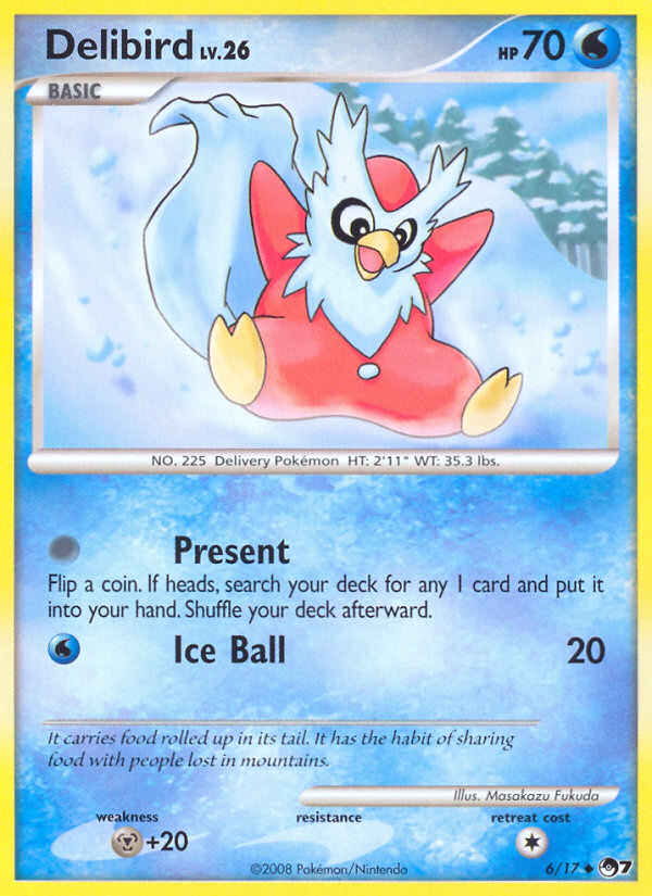 Delibird (6/17) - POP Series 7 Pokémon Card