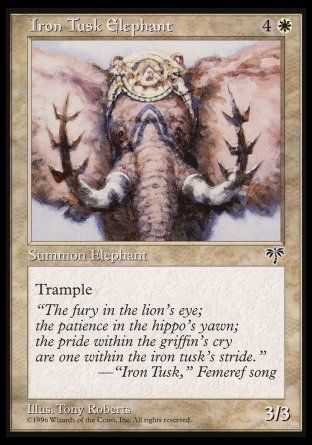 Iron Tusk Elephant (Mirage) Trading Card