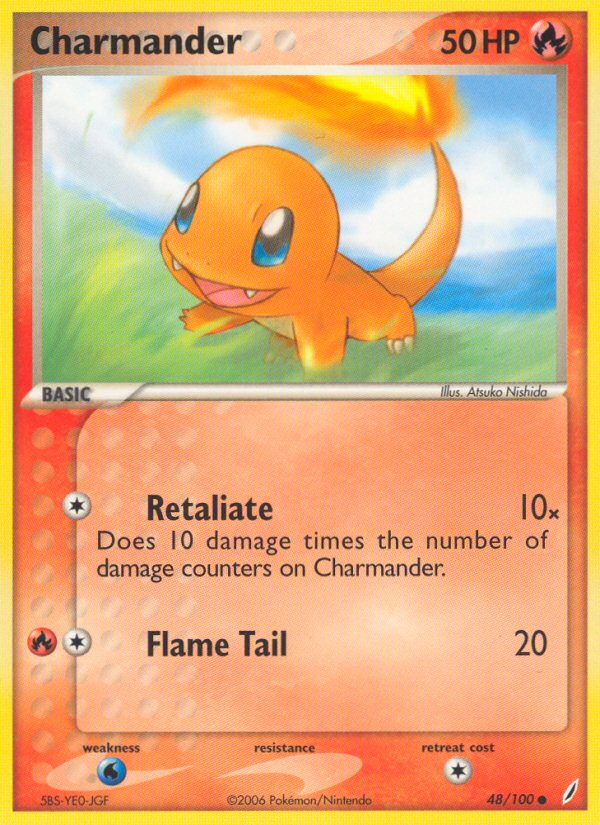 Charmander (48/100) - Crystal Guardians Pokémon Card