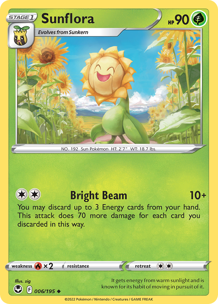 Sunflora (6/195) - Silver Tempest Pokémon Card