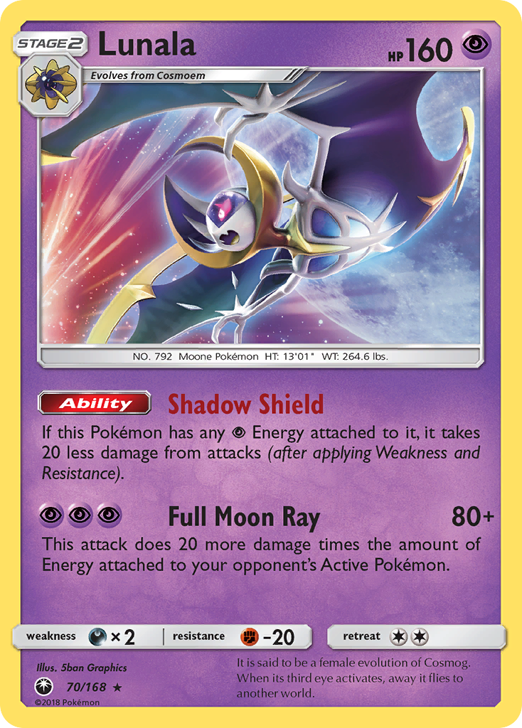 Lunala (70/168) - Celestial Storm Pokémon Card