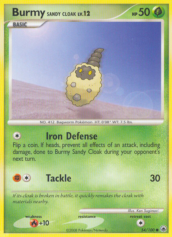 Burmy Sandy Cloak (54/100) - Majestic Dawn Pokémon Card