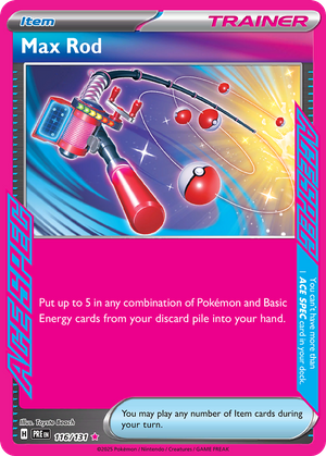 Max Rod (Trainer: Item) (116/131) - Prismatic Evolutions