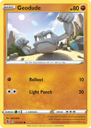 Geodude (135/264) - Fusion Strike (Reverse Holo)
