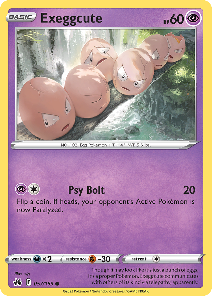 Exeggcute (57/159) - Crown Zenith Pokémon Card