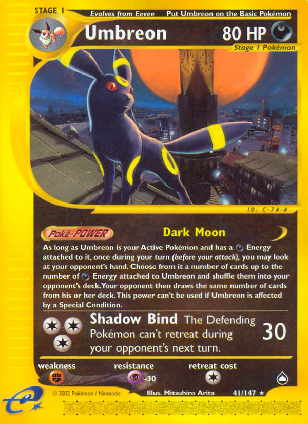 Umbreon (41/147) - Aquapolis Pokémon Card