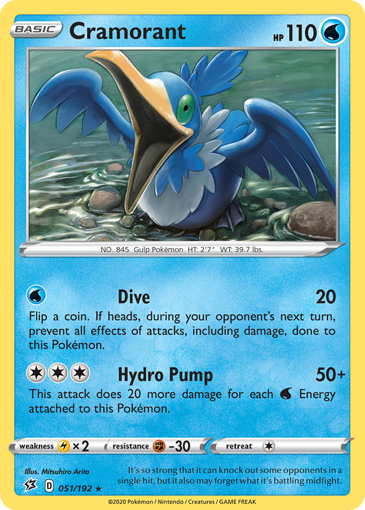 Cramorant (51/192) - Rebel Clash Pokémon Card