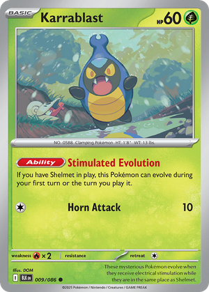 Karrablast (9/86) - Black Bolt (Poké Ball Reverse Holo)