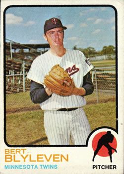 BERT BLYLEVEN 1974 Topps 98 Baseball Card Minnesota Twins 