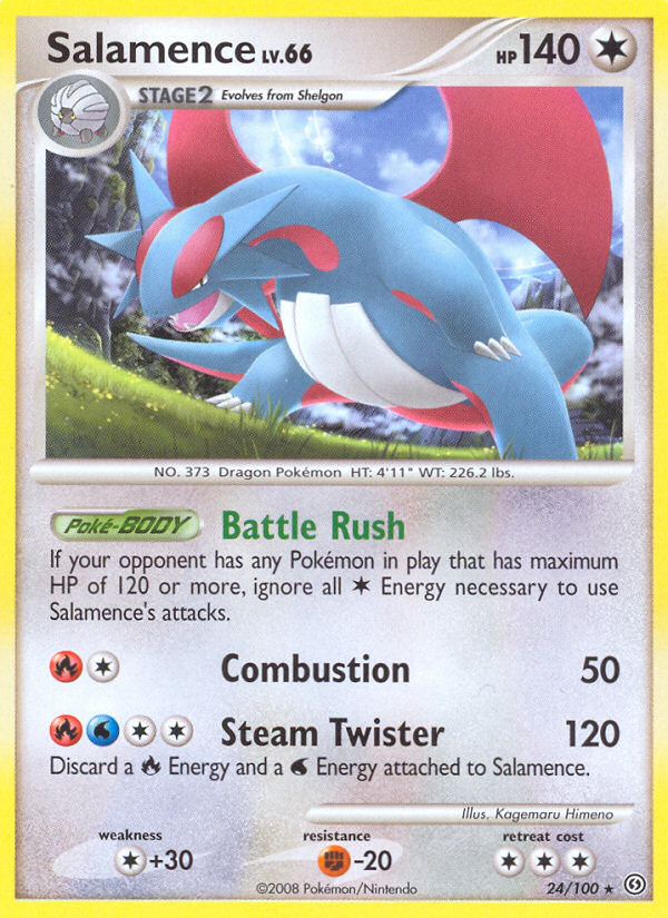 Salamence (24/100) - Stormfront Pokémon Card