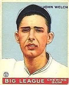 John Welch 1933 Goudey (R319) #93 Sports Card