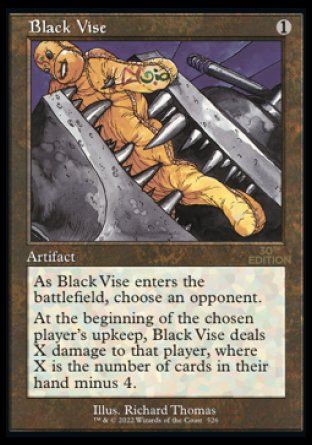 Black Vise (Magic 30th Anniversary Edition - Old Frame) Trading Card