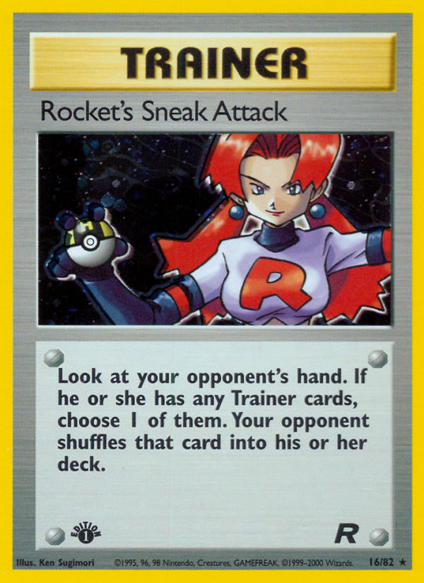 Rocket's Sneak Attack (16/82) - Team Rocket (1st Edition) Pokémon Card