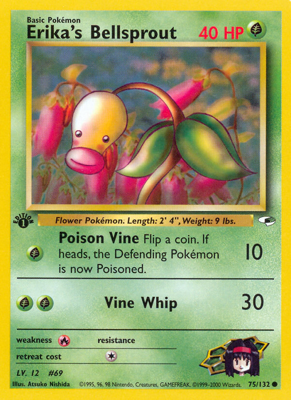 Erika's Bellsprout (75/132) - Gym Heroes (1st Edition) Pokémon Card