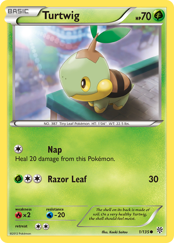 Turtwig (1/135) - Plasma Storm Pokémon Card