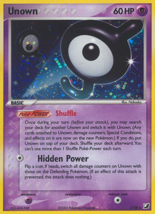 Unown (J) - Unseen Forces Pokémon Card